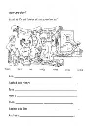 English Worksheet: How are they?