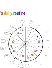 English Worksheet: Lisasdaily routine