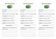 English Worksheet: How to ... evaluate a book report