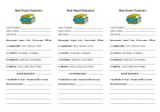 English Worksheet: How to ... evaluate a book report