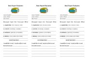 English worksheet: How to ... evaluate a book report