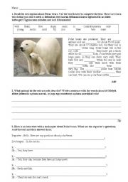 English Worksheet: animals and grammar