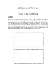 English worksheet: Get them talking!