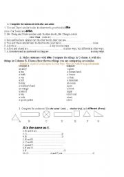 English worksheet: Comparison