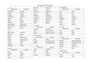 English Worksheet: Chart for Irregular Plurals