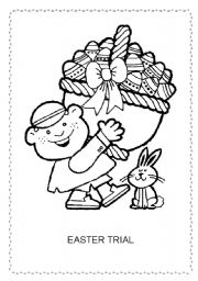 English worksheet: Easter Trial - part one