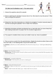 English worksheet: Monk & the Marathon Man