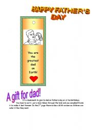 English worksheet: happy fathers day