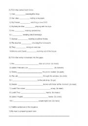 English Worksheet: Present continuous