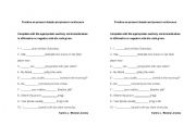 English worksheet: Present simple and present continuous