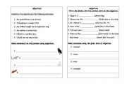 English worksheet: Adjectives