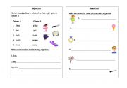 English worksheet: Adjectives