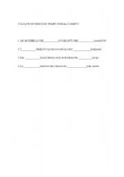 English worksheet: verb tenses