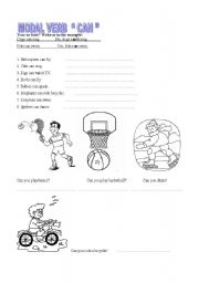 English Worksheet:  The Modal Verb 