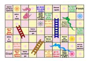 English Worksheet: Board Game- Snakes and Ladders