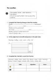 English worksheet: The weather