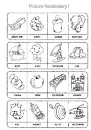 English Worksheet: Picture Vocabulary