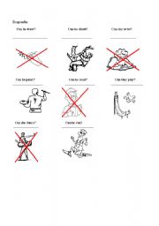 English Worksheet: Can cant