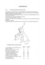 English Worksheet: The british isles