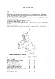 English worksheet: The british isles