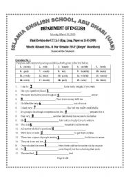 English worksheet: Adverbs and Conjunctions