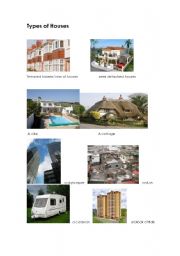 English Worksheet: Types of houses