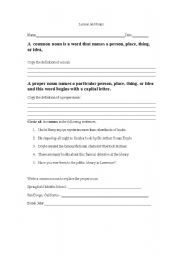 English worksheet: Nouns