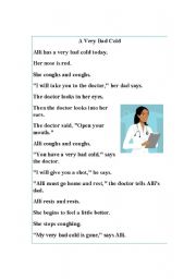 English Worksheet: Sick