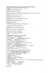 English Worksheet: paraphrasing