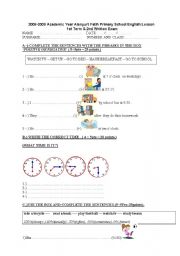 English Worksheet: exam 6th grade