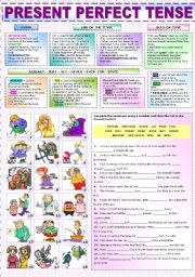 English Worksheet: THE PRESENT PERFECT TENSE