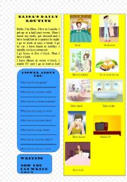 English Worksheet: Daily routine