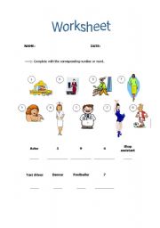 English Worksheet: Jobs