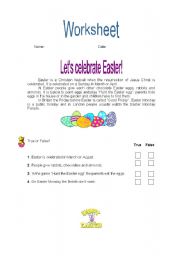 English Worksheet: Easter