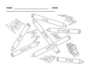 English Worksheet: Crayons