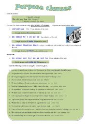 English Worksheet: Purpose Clauses