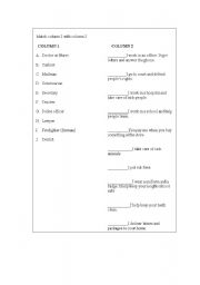 English worksheet: occupations