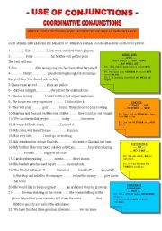 COORDINATIVE CONJUCTIONS - PRE INTERMEDIATE