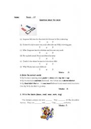 English worksheet: Charlie and the Chocolate Factory