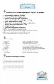 English worksheet: gerunds part 2