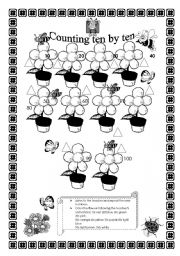 English Worksheet: Counting ten by ten