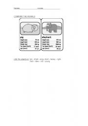 English Worksheet: comparatives