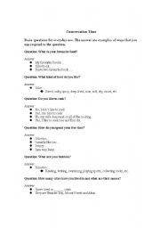 English worksheet: Conversation English - First day