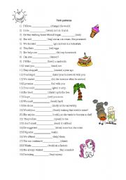 English Worksheet: Verb patterns