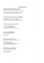 English worksheet: Conversation