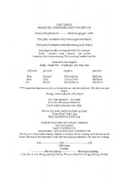 English worksheet: past simple,past continuous easy lesson