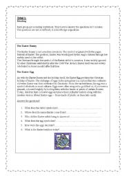 English worksheet: Easter Trial - part two