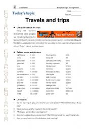 English Worksheet: travels and trips