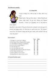 English Worksheet: Its Friday :(