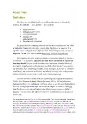 English Worksheet: ADJECTIVES